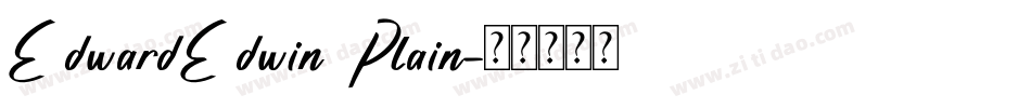 EdwardEdwin Plain字体转换